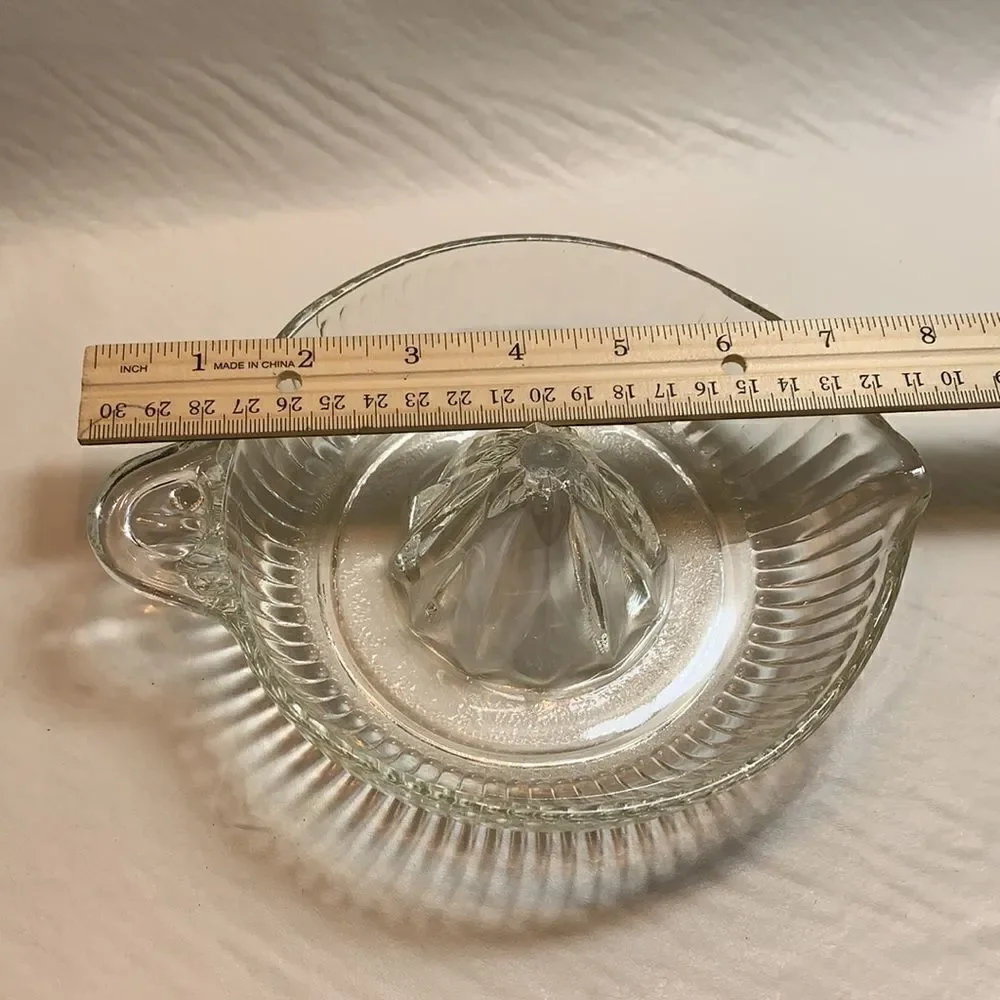 Mid Century Vintage Pressed Glass Juicer Reamer